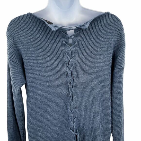 Lulu's Lounge Lifestyle Ribbed Knit Sweater Top S - Picture 6 of 9